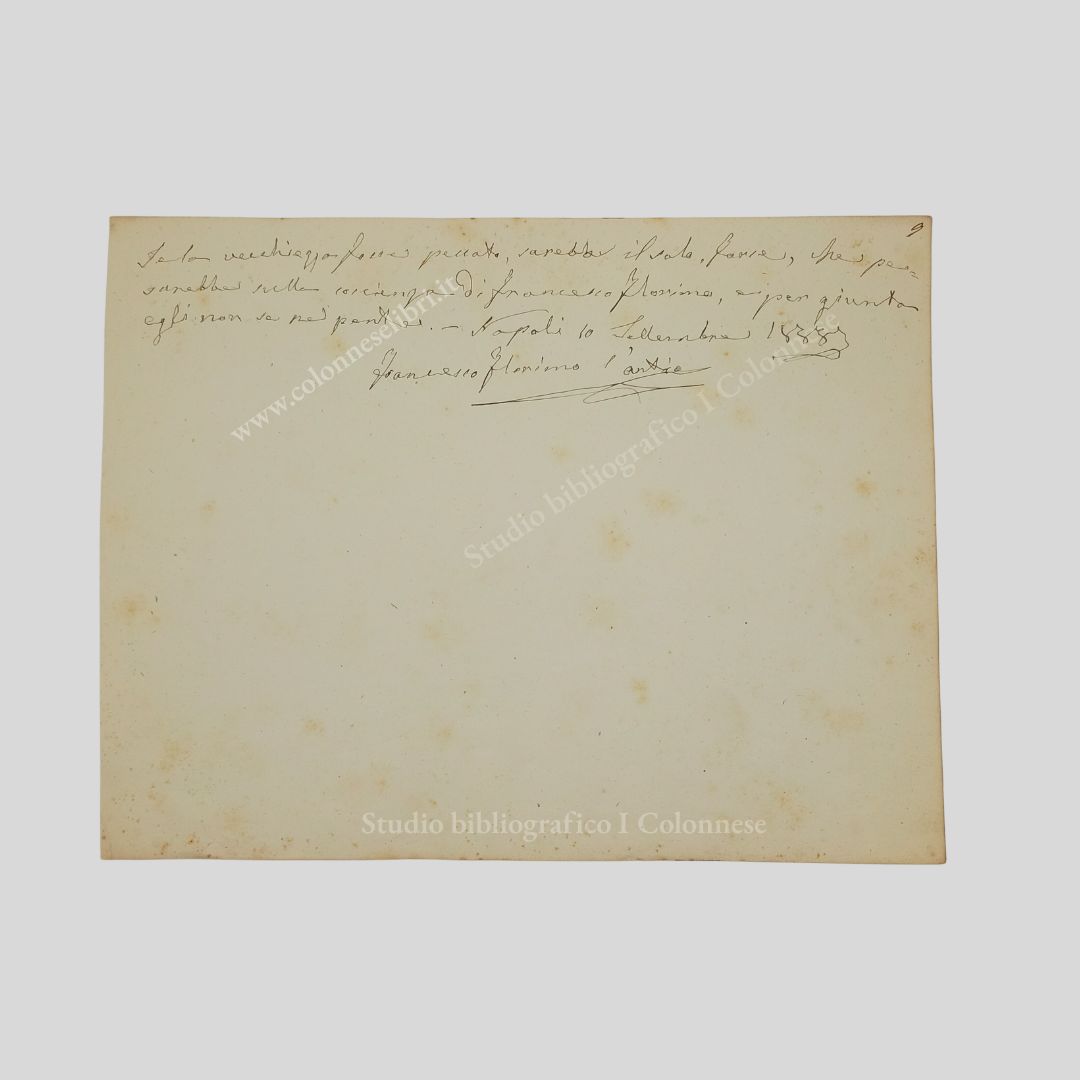 Pensiero autografo firmato su pagina (mm 215×280) di liber amicorum, …