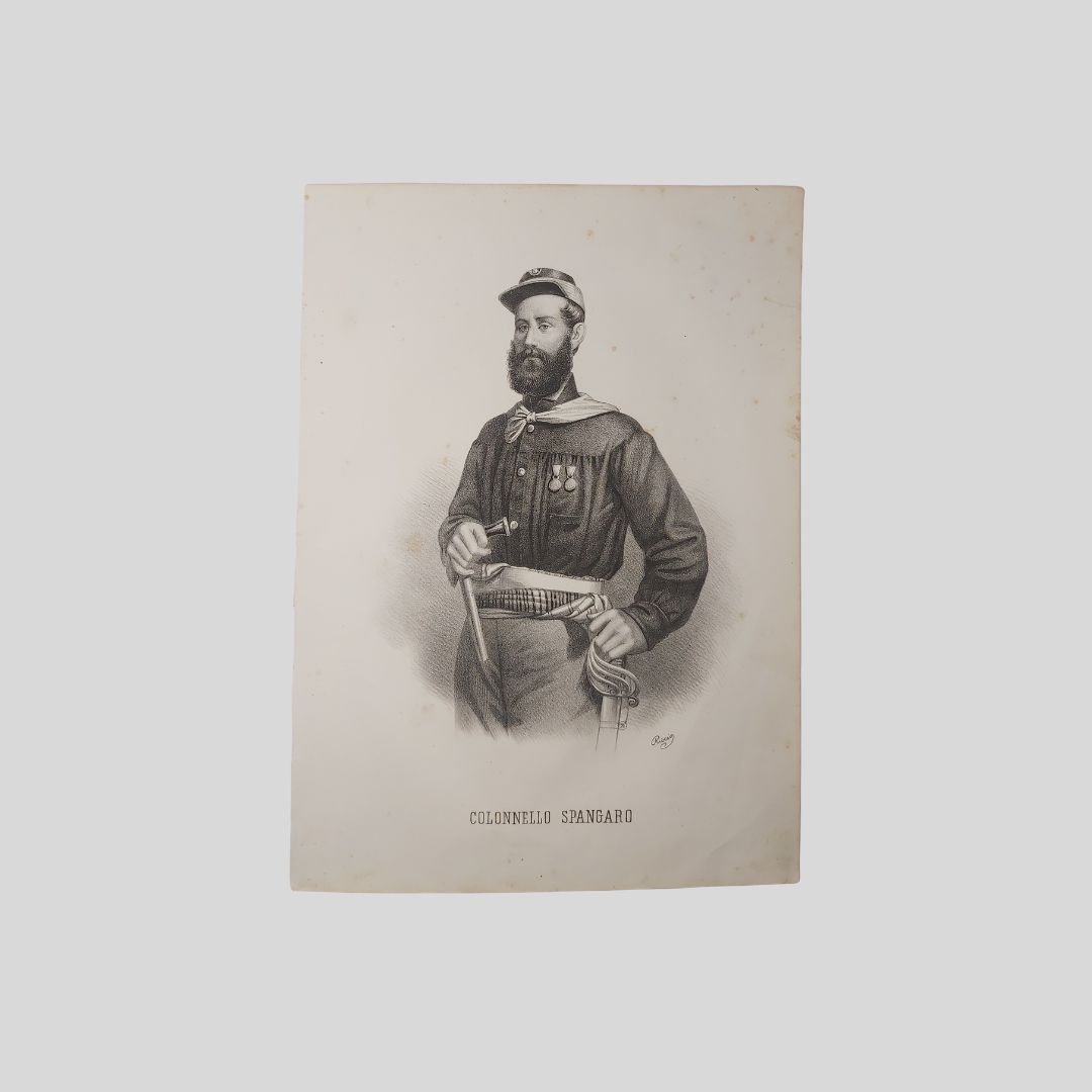 Pietro Spangaro, ritratto a mezza figura.