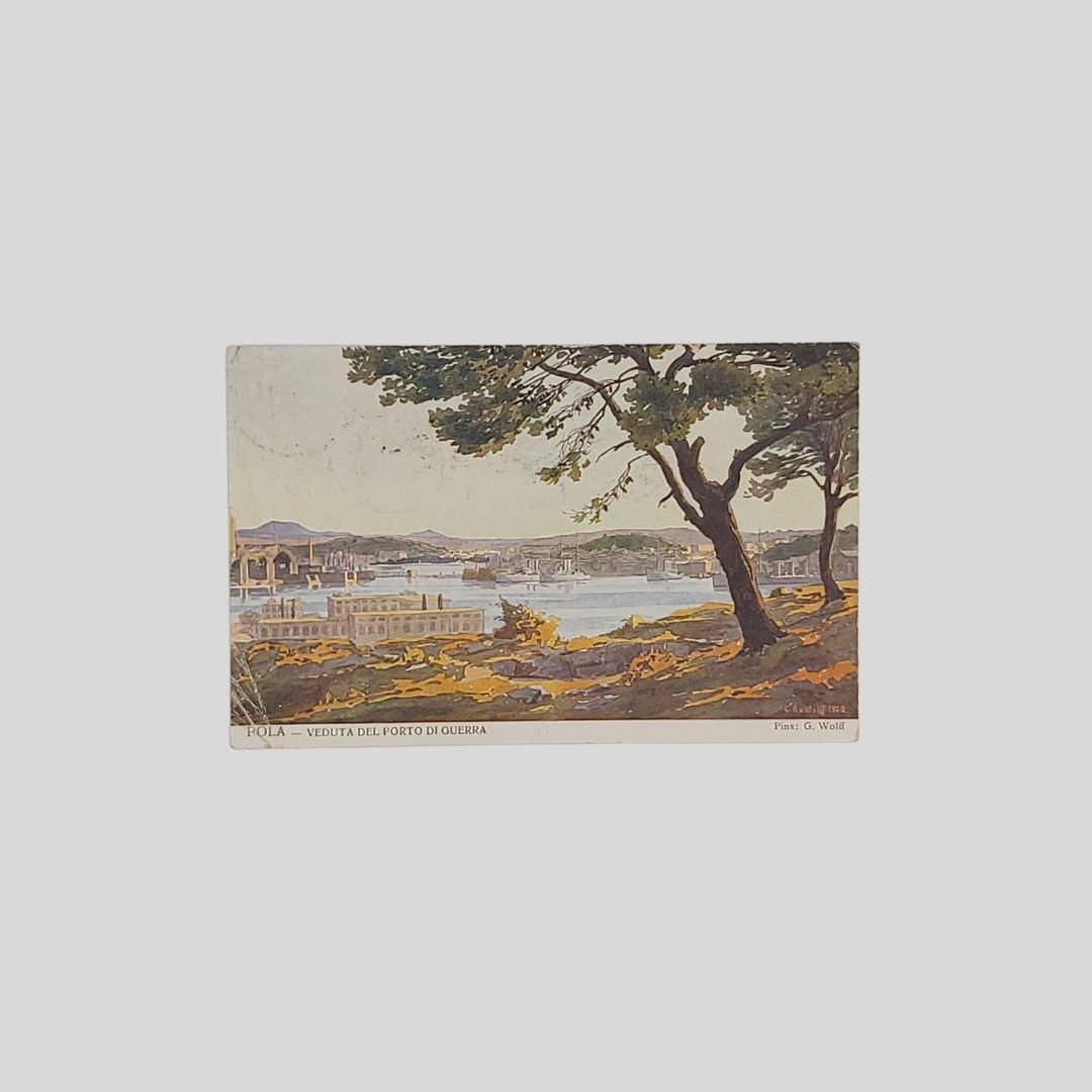 Pola. Veduta del porto di guerra.