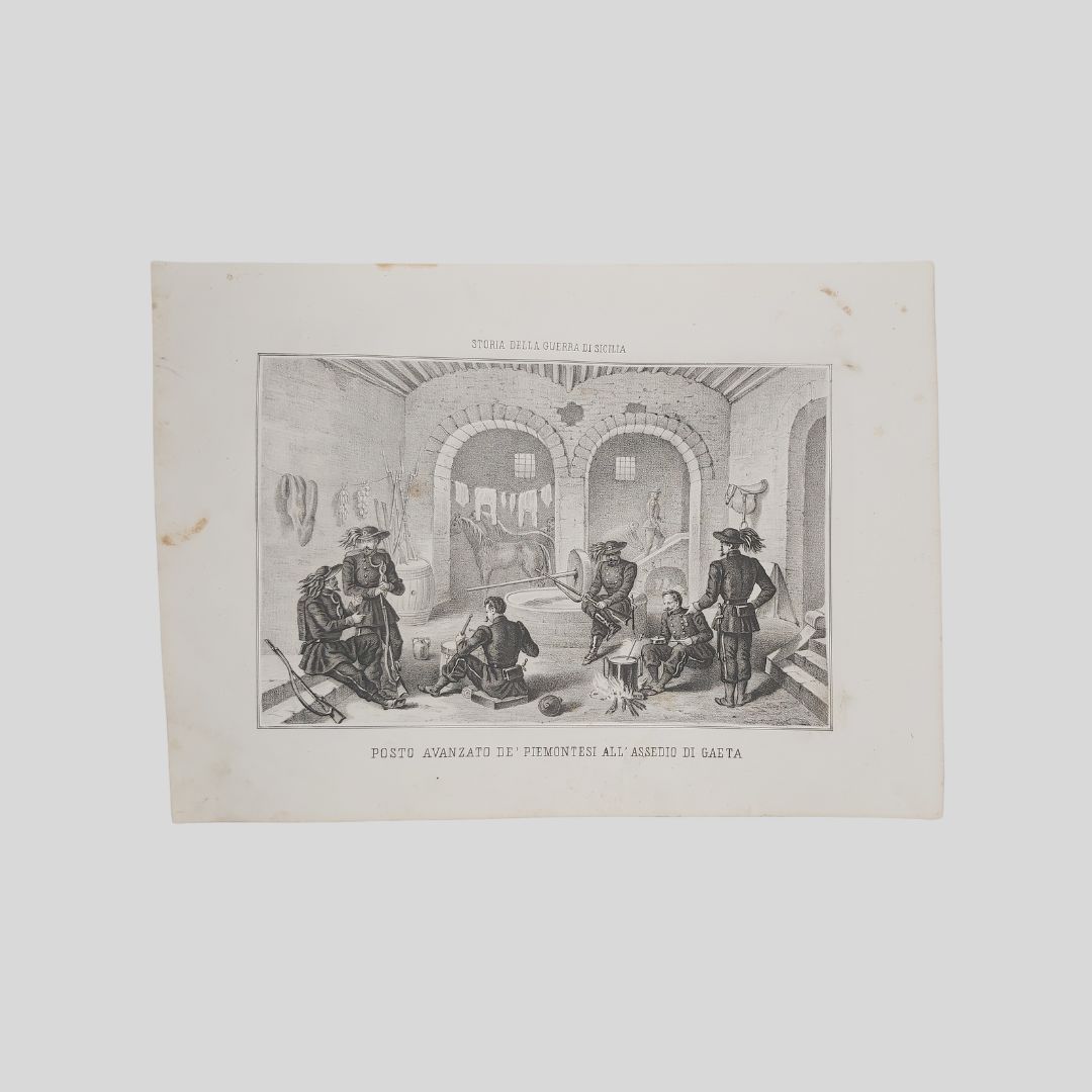 Posto avanzato de’ piemontesi all’assedio di Gaeta.