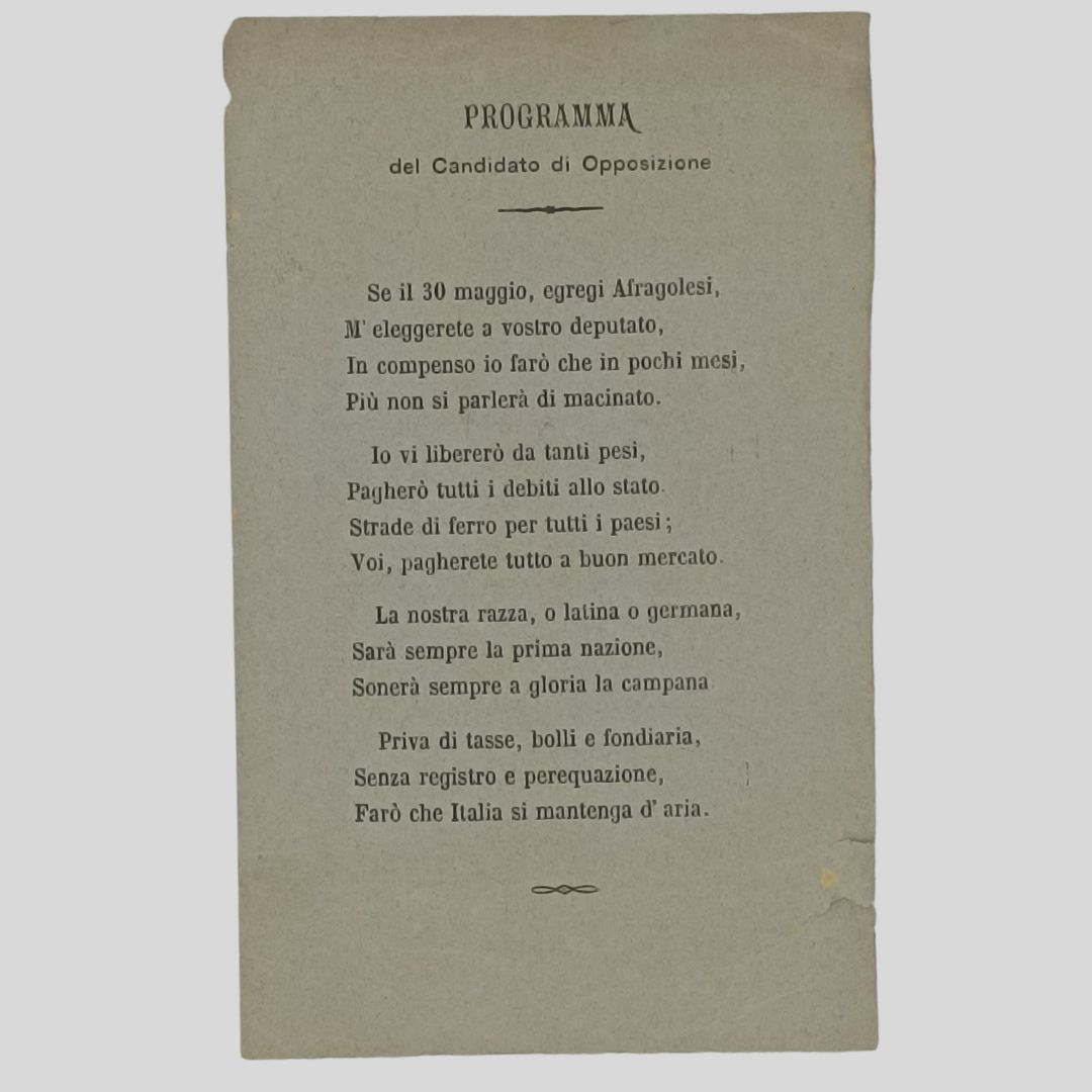 Programma del Candidato di Opposizione. Afragola.