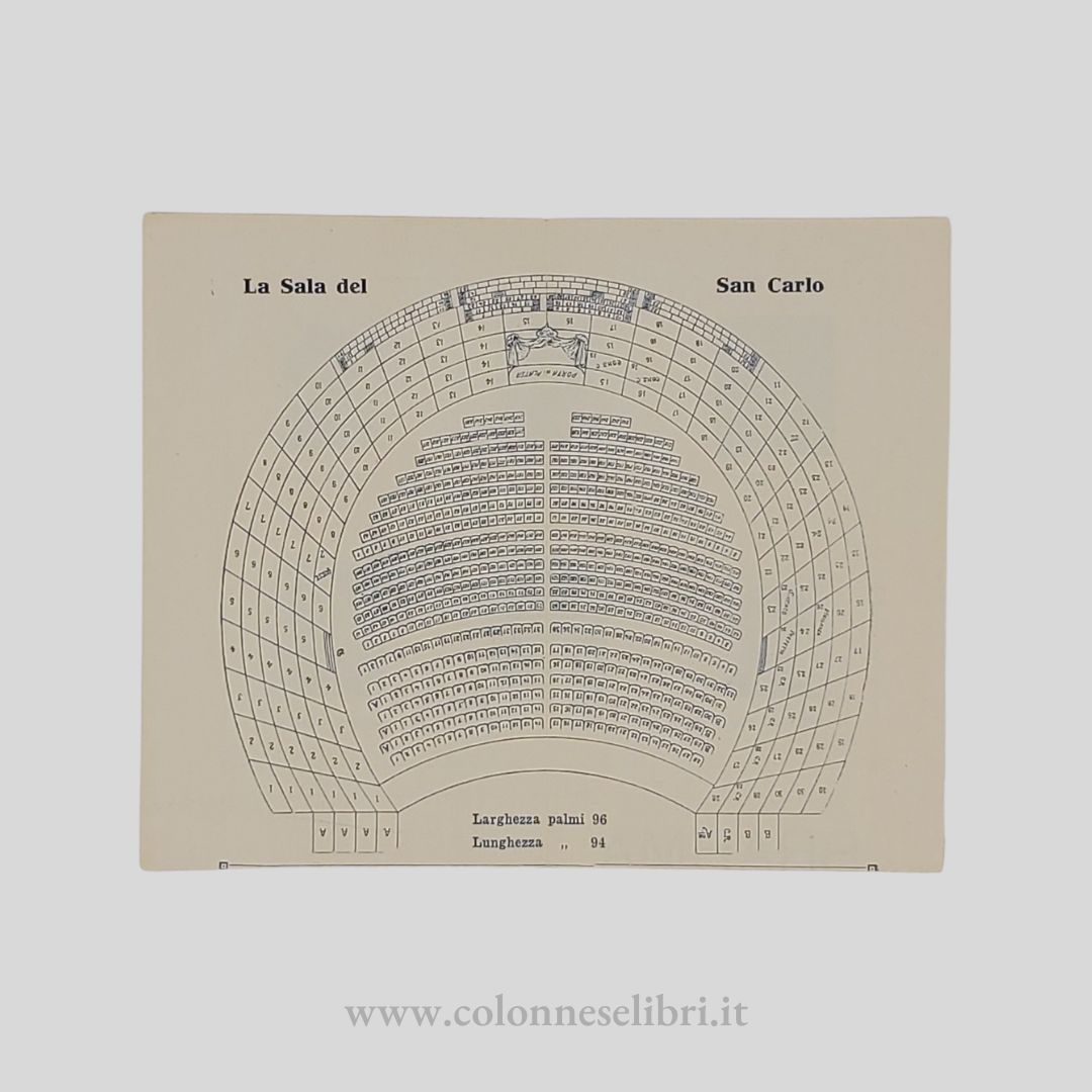 Teatro San Carlo. La Sala. Larghezza Palmi 96. Lunghezza Palmi …