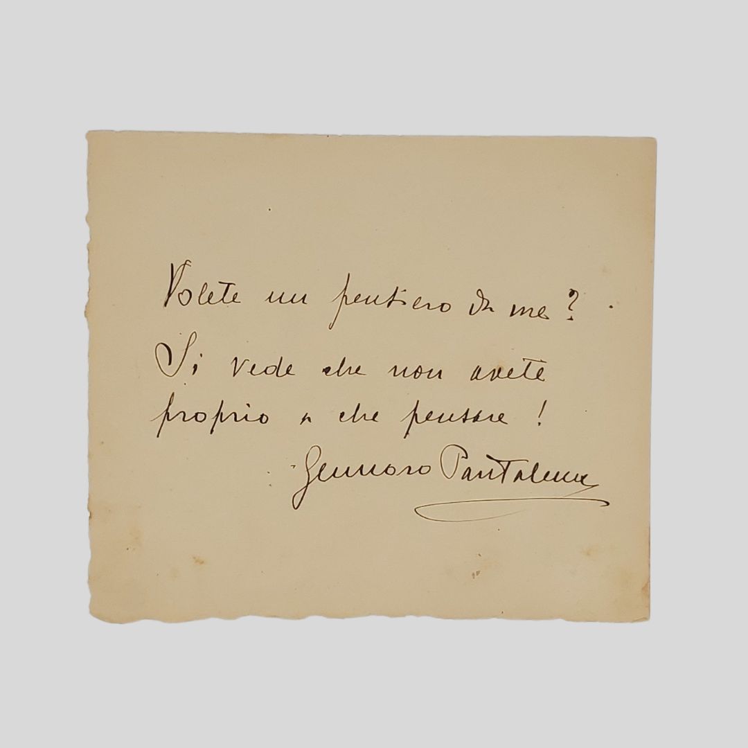 Testo autografo firmato.