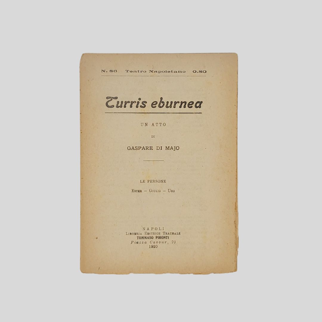 Turris eburnea. Atto unico.