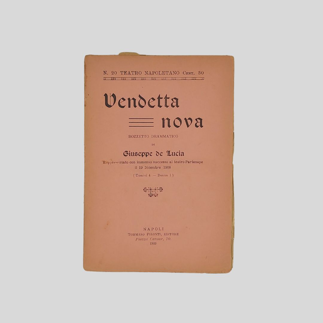 Vendetta nova. Bozzetto drammatico.