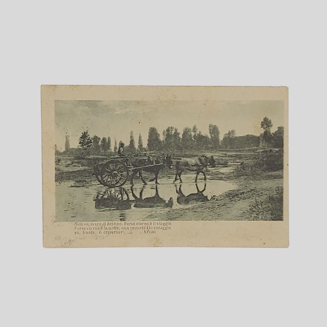 Versi con carro trainato da cavalli.