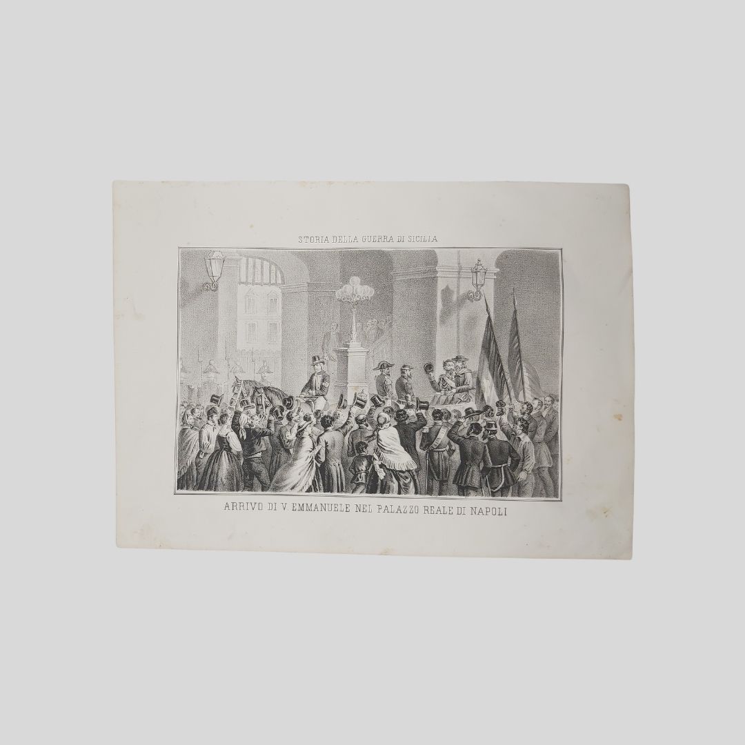 Vittorio Emanuele II. Arrivo di Vittorio Emanuele nel palazzo Reale …