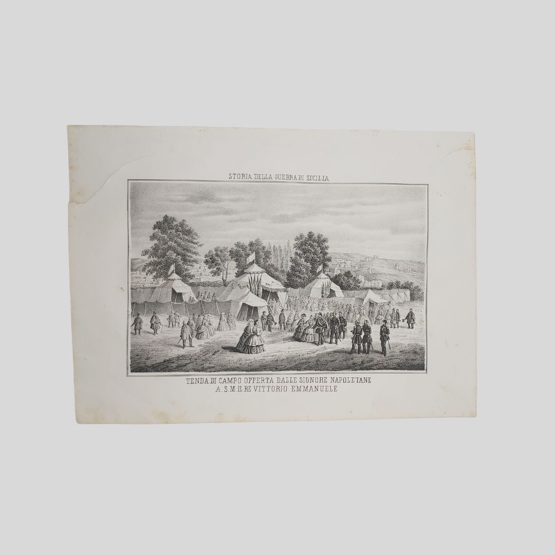 Vittorio Emanuele II. Tenda da campo offerta dalle signore napoletane …
