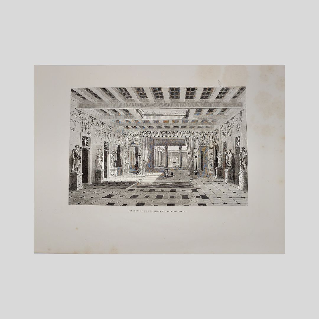 Vue intérieure de la maison de Pansa, restaurée.