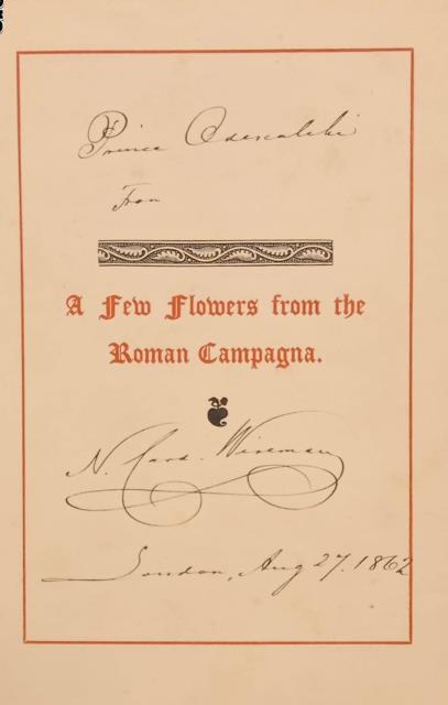 A FEW FLOWERS OF THE ROMAN CAMPAGNA. Offered to the …