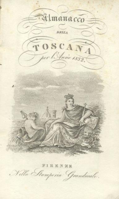 ALMANACCO DELLA TOSCANA PER L'ANNO 1832.