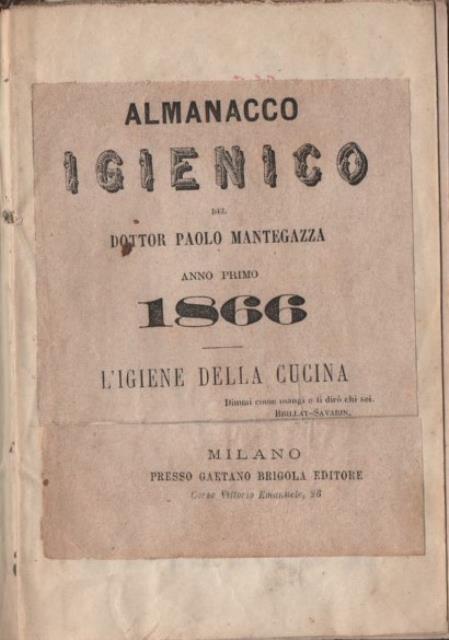 ALMANACCO IGIENICO. L'Igiene della cucina. Anno 1°.