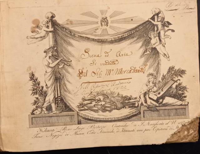 ARIE DI RAFFAELE LUCCHESI. Album manoscritto originale contenente 9 arie …