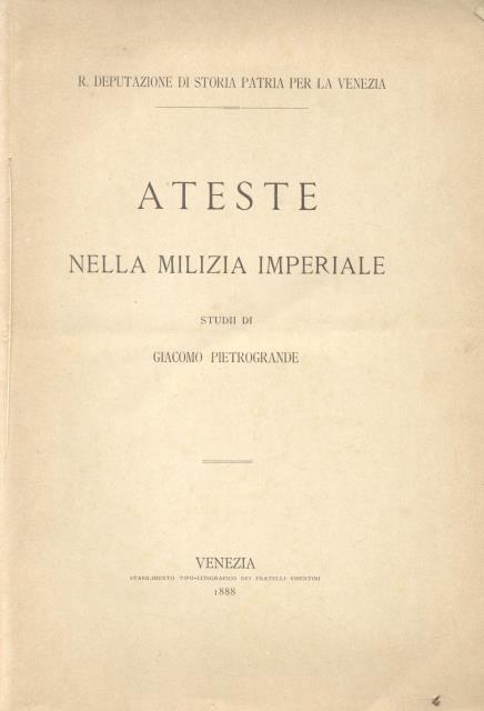 ATESTE NELLA MILIZIA IMPERIALE. Studii.