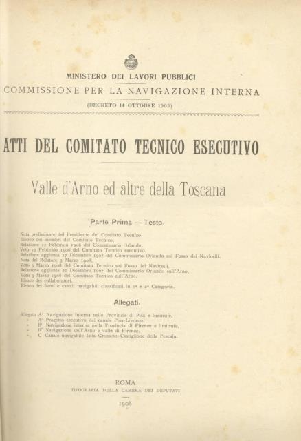 ATTI DEL COMITATO TECNICO ESECUTIVO DELLA COMMISSIONE PER LA NAVIGAZIONE …
