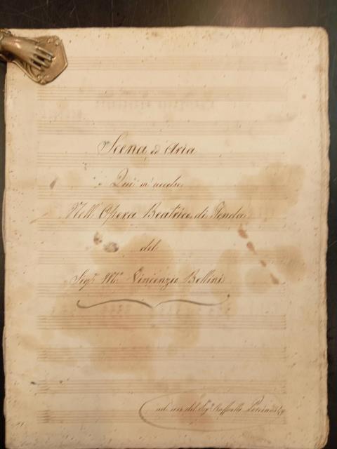 BEATRICE DI TENDA (1833). Tragedia lirica di F. Romani. Scena …
