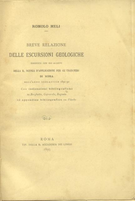 BREVE RELAZIONE DELLE ESCURSIONI GEOLOGICHE ESEGUITE CON GLI ALLIEVI DELLA …