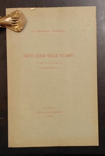 BREVI CENNI SULLE STAMPE. Incisioni.