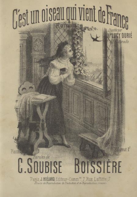 C'EST UNE OISEAU QUI VIENT DE FRANCE. Romance chantée par …