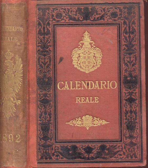CALENDARIO REALE 1892.
