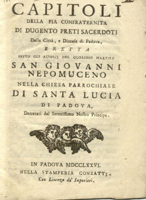 CAPITOLI DELLA PIA CONFRATERNITA DI DUGENTO PRETI SACERDOTI DELLA CITTÀ …