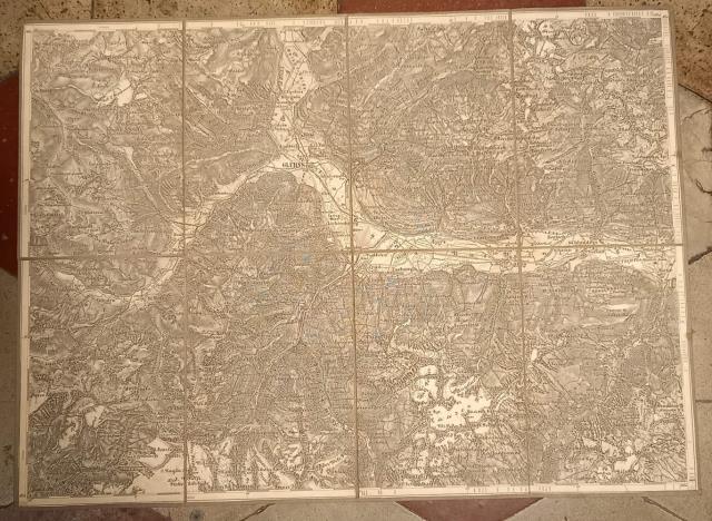 Carta geografica della zona di Glurns (Glorenza) und Ortler - …