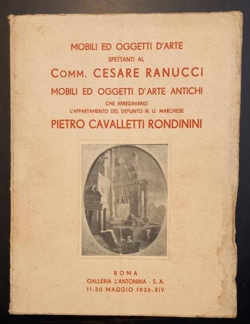 Catalogo dei mobili ed oggetti artistici che arredavano l'appartamento del …