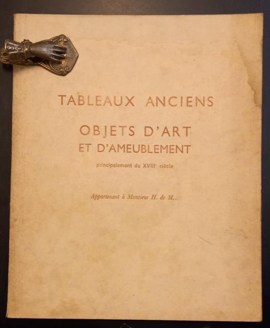 Catalogue des tableaux anciens, oeuvres importantes par Hubert Robert, provenant …