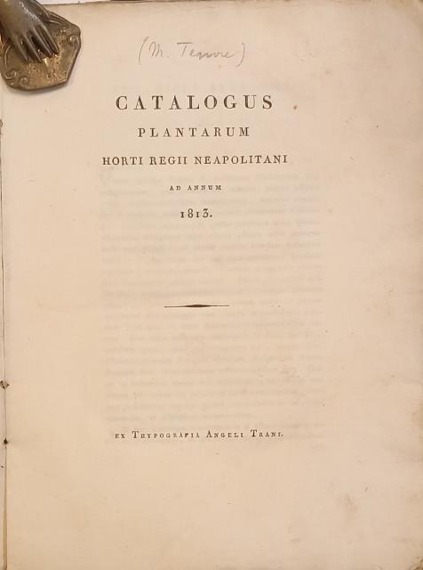 CATALOGUS PLANTARUM HORTI REGII NEAPOLITANI AD ANNUM 1813.