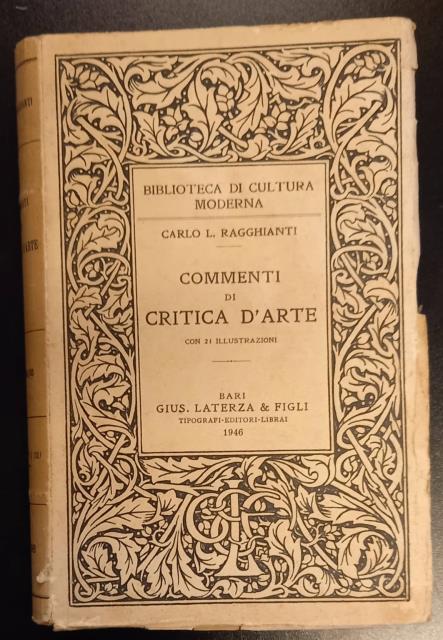 COMMENTI DI CRITICA D'ARTE.