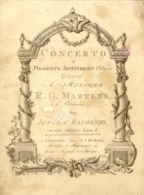 CONCERTO. A Plusieurs Instruments obligée (Oeuvre second, Libro I) (Pl.n°224).