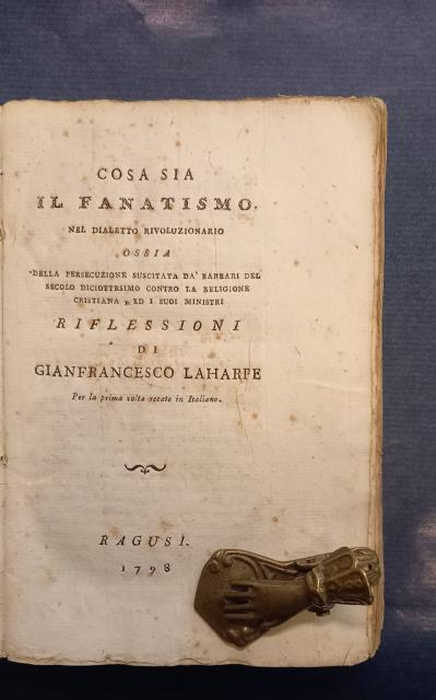 COSA SIA IL FANATISMO NEL DIALETTO RIVOLUZIONARIO. Ossia Della persecuzione …