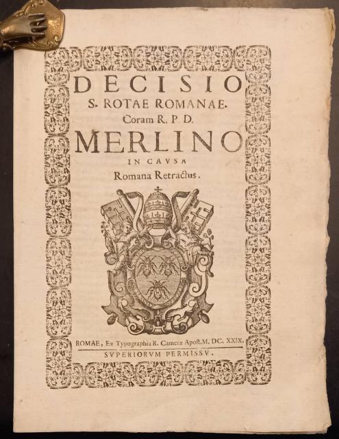 Decisio S. Rotae Romanae coram R.P.D. Merlino in causa Romana …