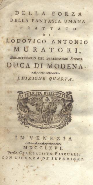 DELLA FORZA DELLA FANTASIA UMANA. Edizione quarta.