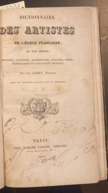 DICTIONNAIRE DES ARTISTES DE L'ÉCOLE FRANÇAISE AU XIX SIÉCLE. Peinture, …