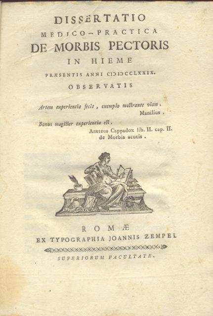 DISSERTATIO MEDICO - PRACTICA DE MORBIS PECTORIS IN PRAESENTIS ANNI …