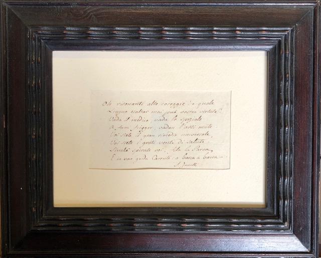 Divertente poesia manoscritta, ottocentesca, sul tema della flatulenza. 1850 circa.