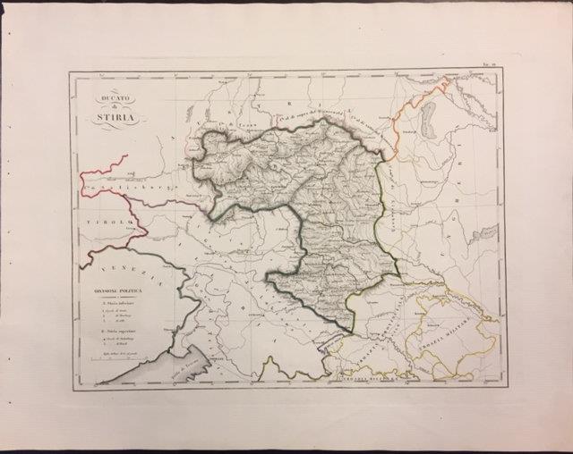 DUCATO DI STIRIA. Carta tratta da "Atlante di Geografia moderna" …
