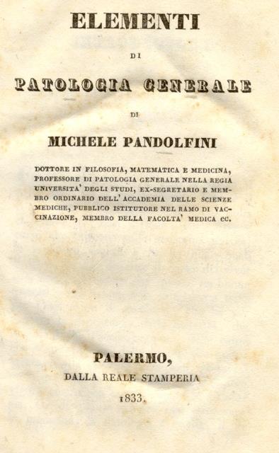 ELEMENTI DI PATOLOGIA GENERALE.