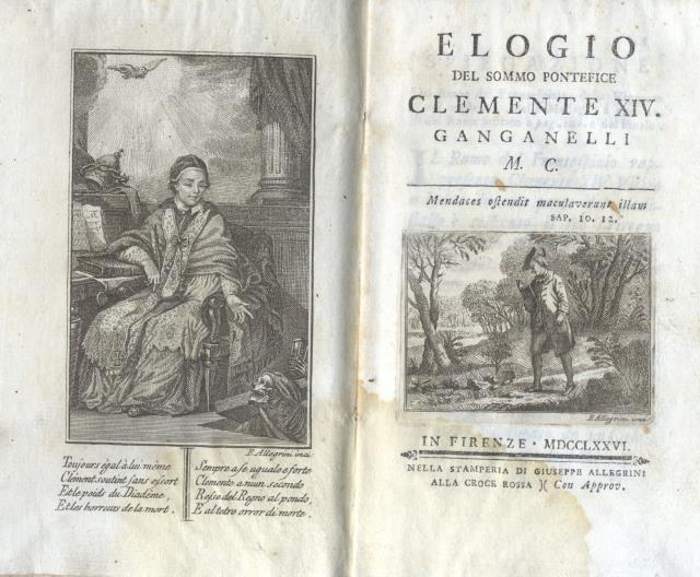 ELOGIO DEL SOMMO PONTEFICE CLEMENTE XIV GANGANELLI M.C.