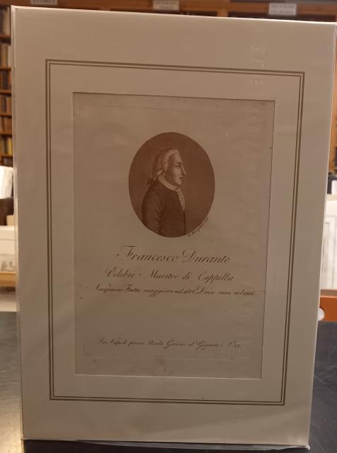 FRANCESCO DURANTE, CELEBRE MAESTRO DI CAPPELLA. Incisione originale a bulino …