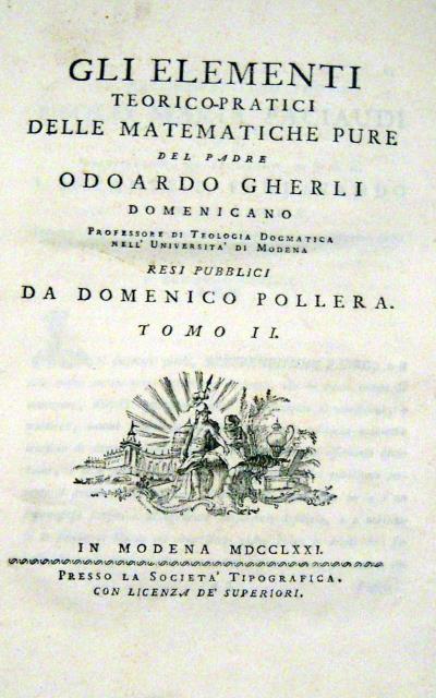 GLI ELEMENTI TEORICO-PRATICI DELLE MATEMATICHE PURE. Resi pubblici da Domenico …