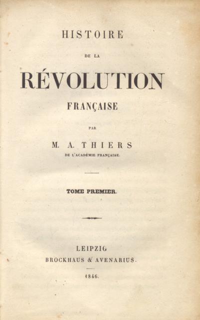 HISTOIRE DE LA RÉVOLUTION FRANÇAISE.