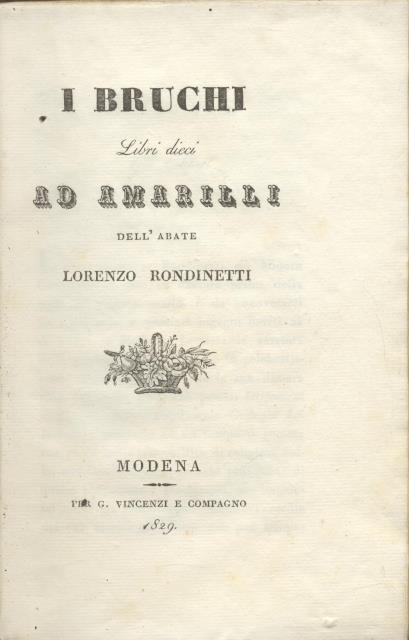 I BRUCHI. Libri dieci, ad Amarilli.