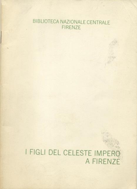 I FIGLI DEL CELESTE IMPERO A FIRENZE. Esposizione allestita nell'ingresso …