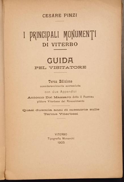 I PRINCIPALI MONUMENTI DI VITERBO. Guida pel visitatore.