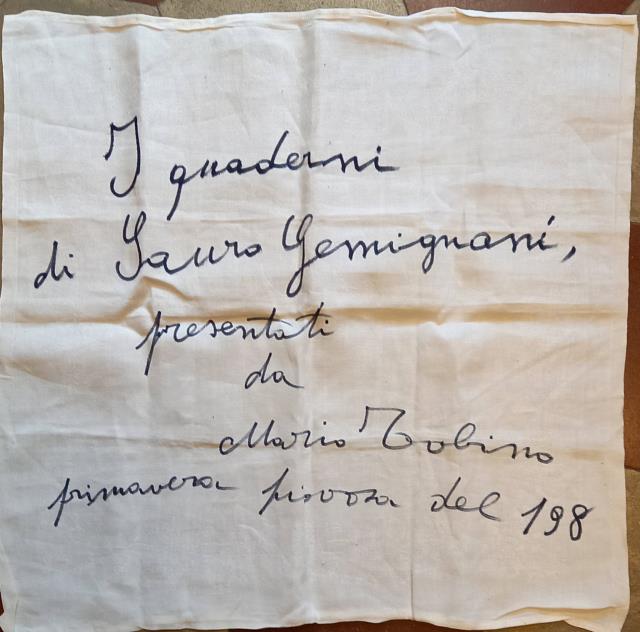 I QUADERNI DI SAURO GEMIGNANI. Citazione manoscritta a pennarello di …