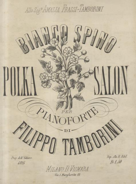 IL BIANCO SPINO. Polka Salon per Pianoforte (Pl.n°4016).