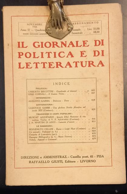 IL CANTON TICINO. Saggio contenuto in "Il giornale di politica …