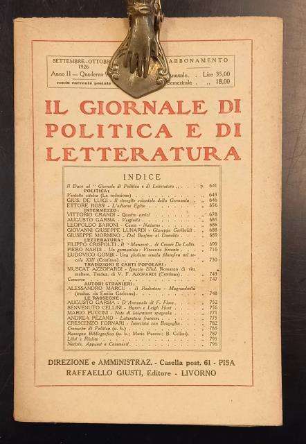 IL "MANZONI" DI CESARE DE LOLLIS. Saggio contenuto in "Il …